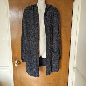 Barefoot Dreams Dark Grey Cozychic Lite Hooded Cardigan sz S